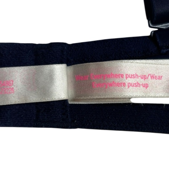 Victoria's Secret PINK Wear Everywhere Push Up Bra Women's 34DD Blue Floral Mesh - Picture 9 of 15